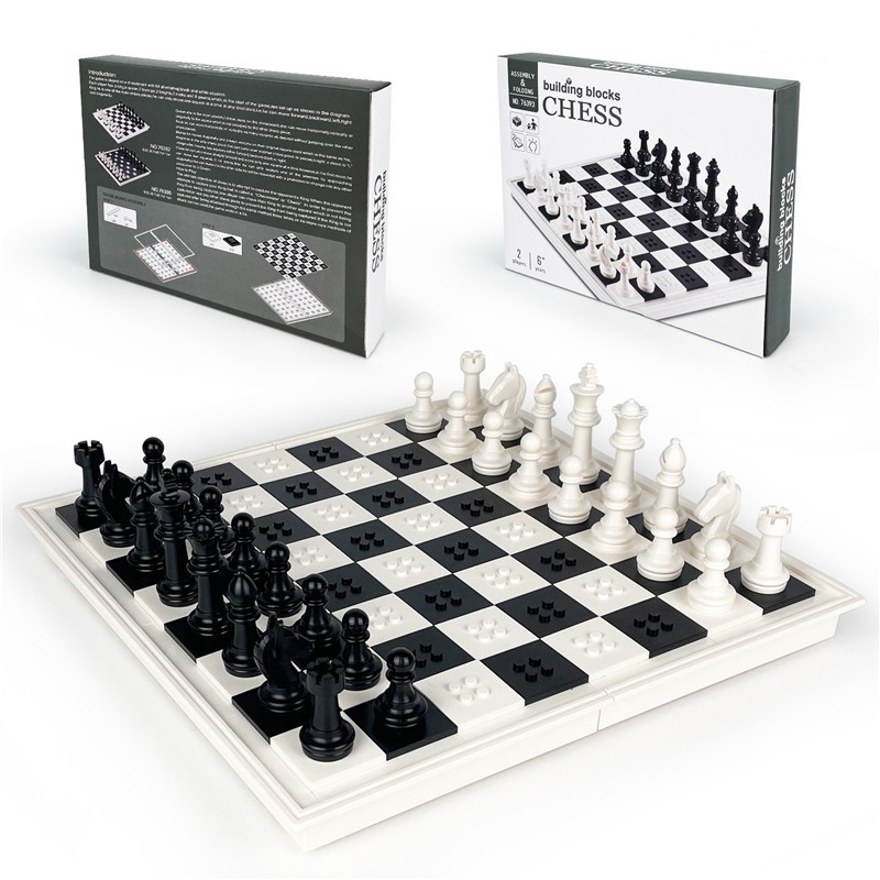 Board Game Jumanji - White Chess Set, Premium Folding Building