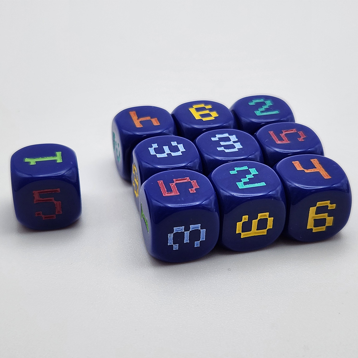 10pcs 14mm 6-Sided rounded 6-c - огляд і ціна Board Game Solo