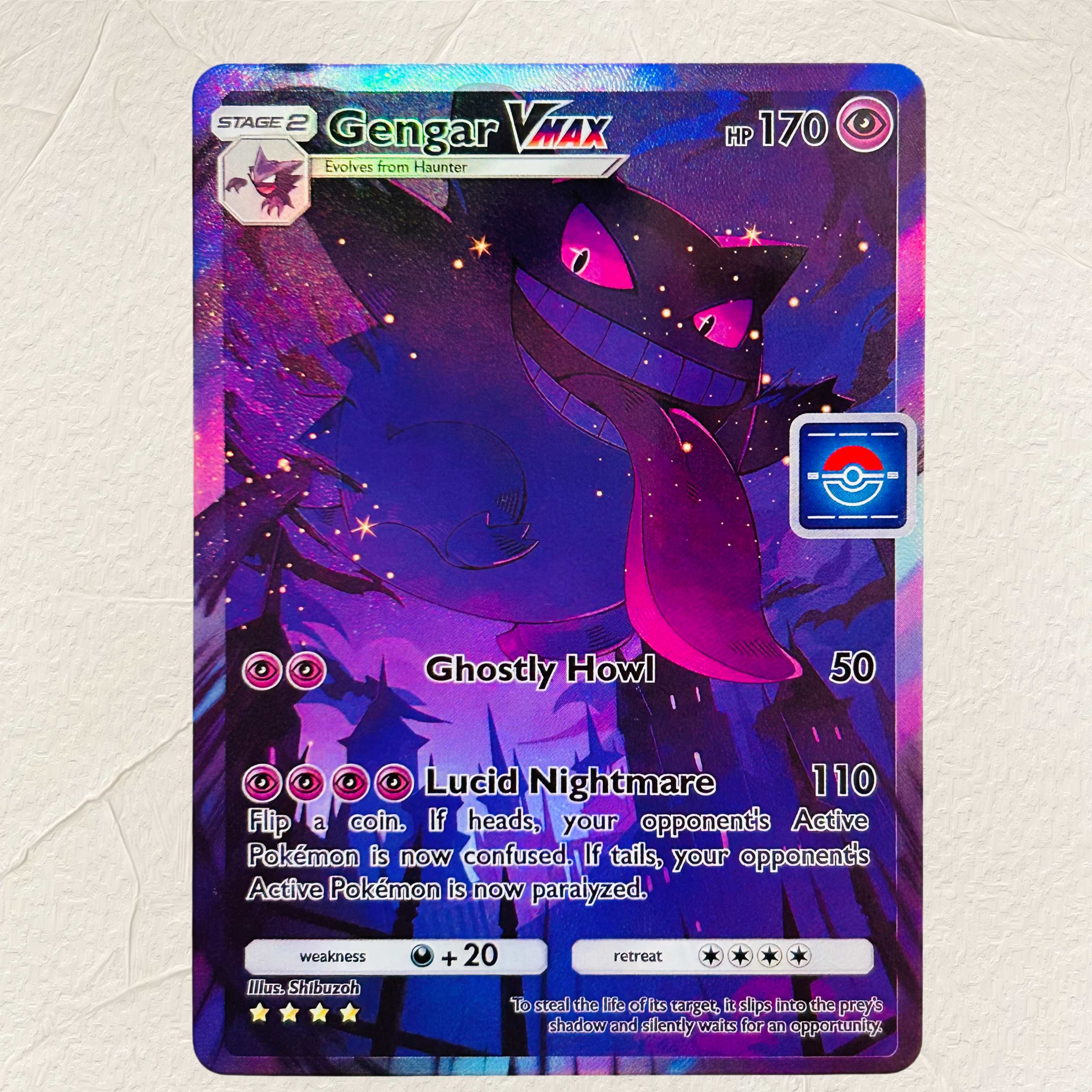 DIY Pokemon Gengar VMAX Hologr - огляд і ціна Board Game English