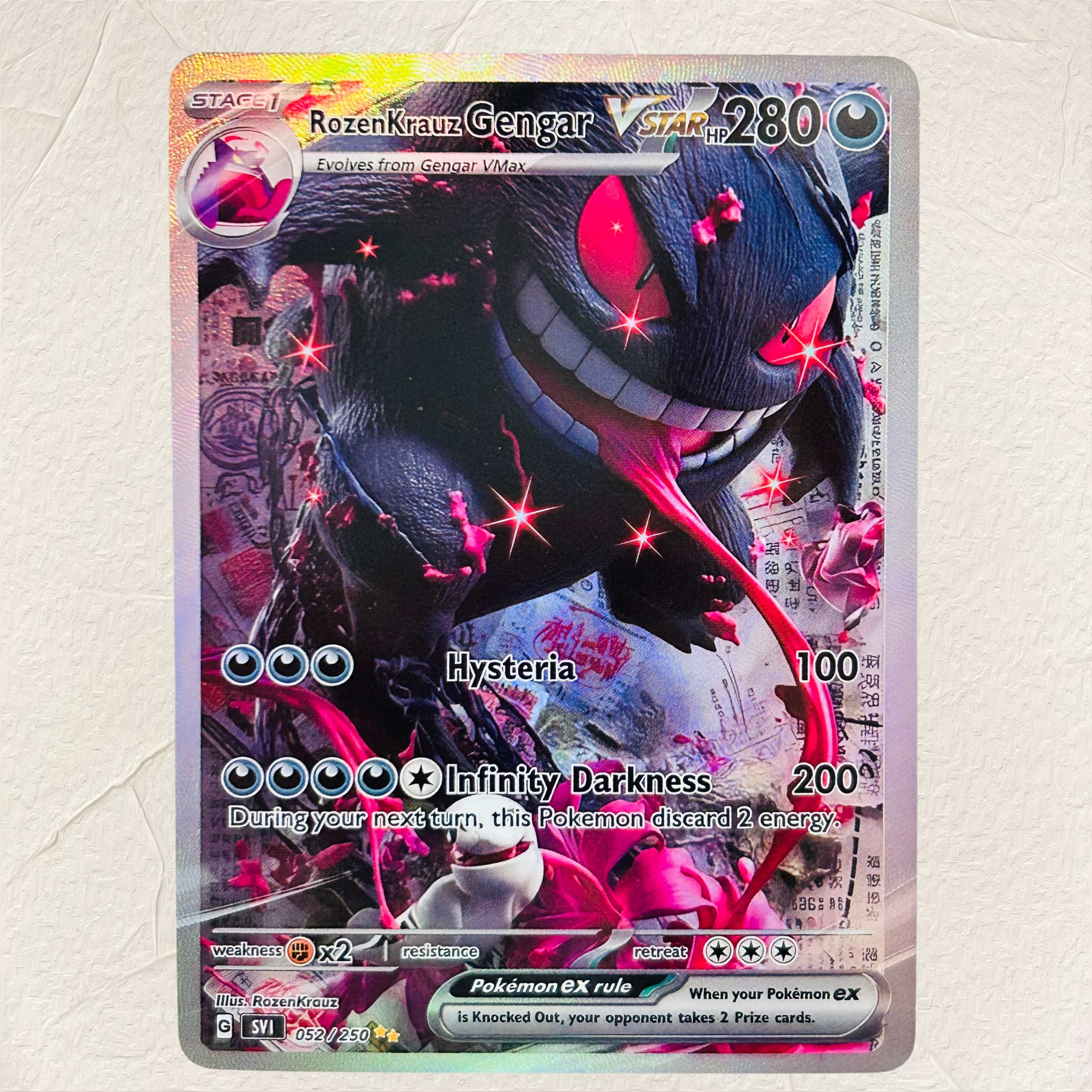 DIY Pokemon Gengar VMAX Hologr - огляд і ціна Board Game English