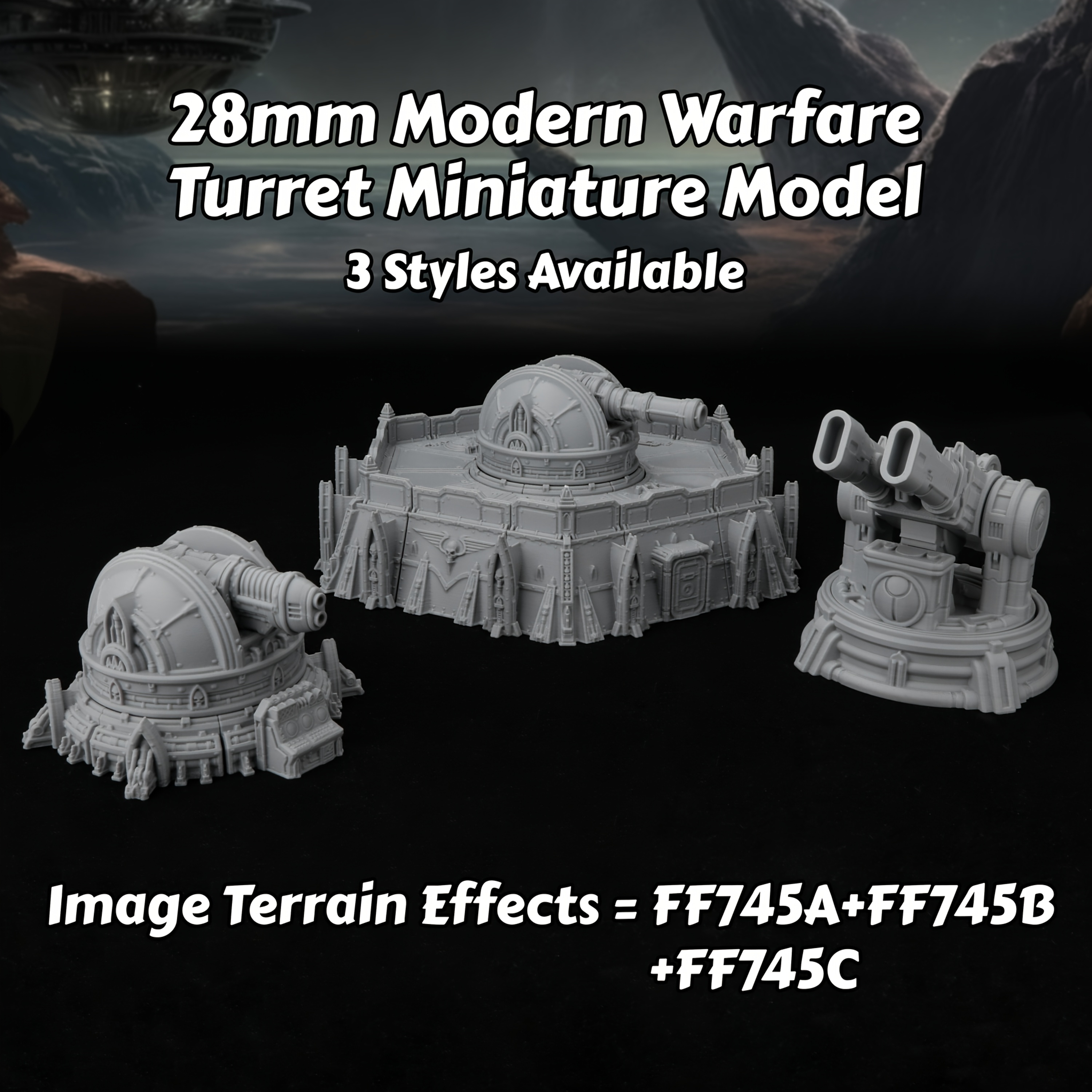 TTRPG Sci-Fi Defense Miniature - огляд і ціна Miniature Terrain Set