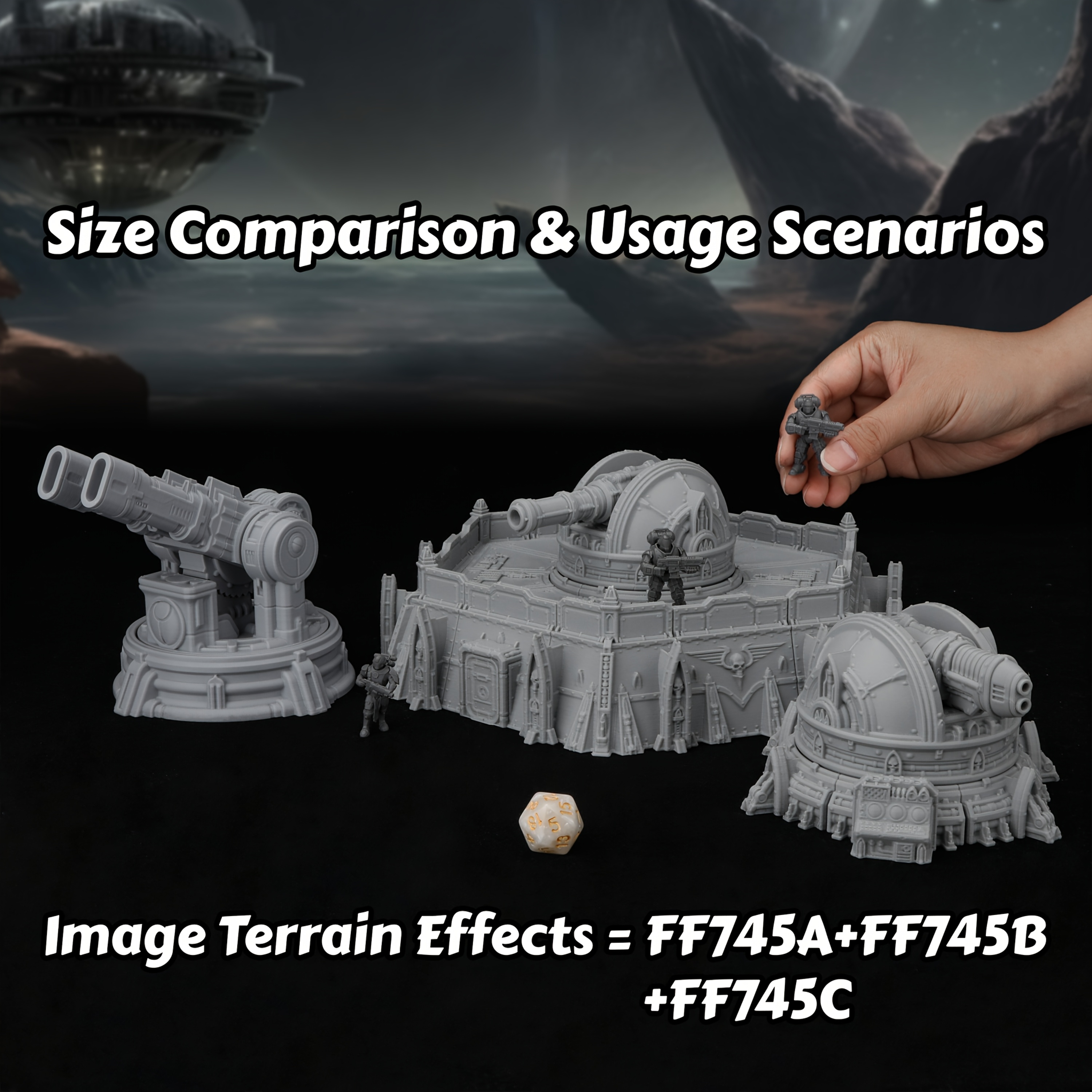 TTRPG Sci-Fi Defense Miniature - огляд і ціна Miniature Terrain Set
