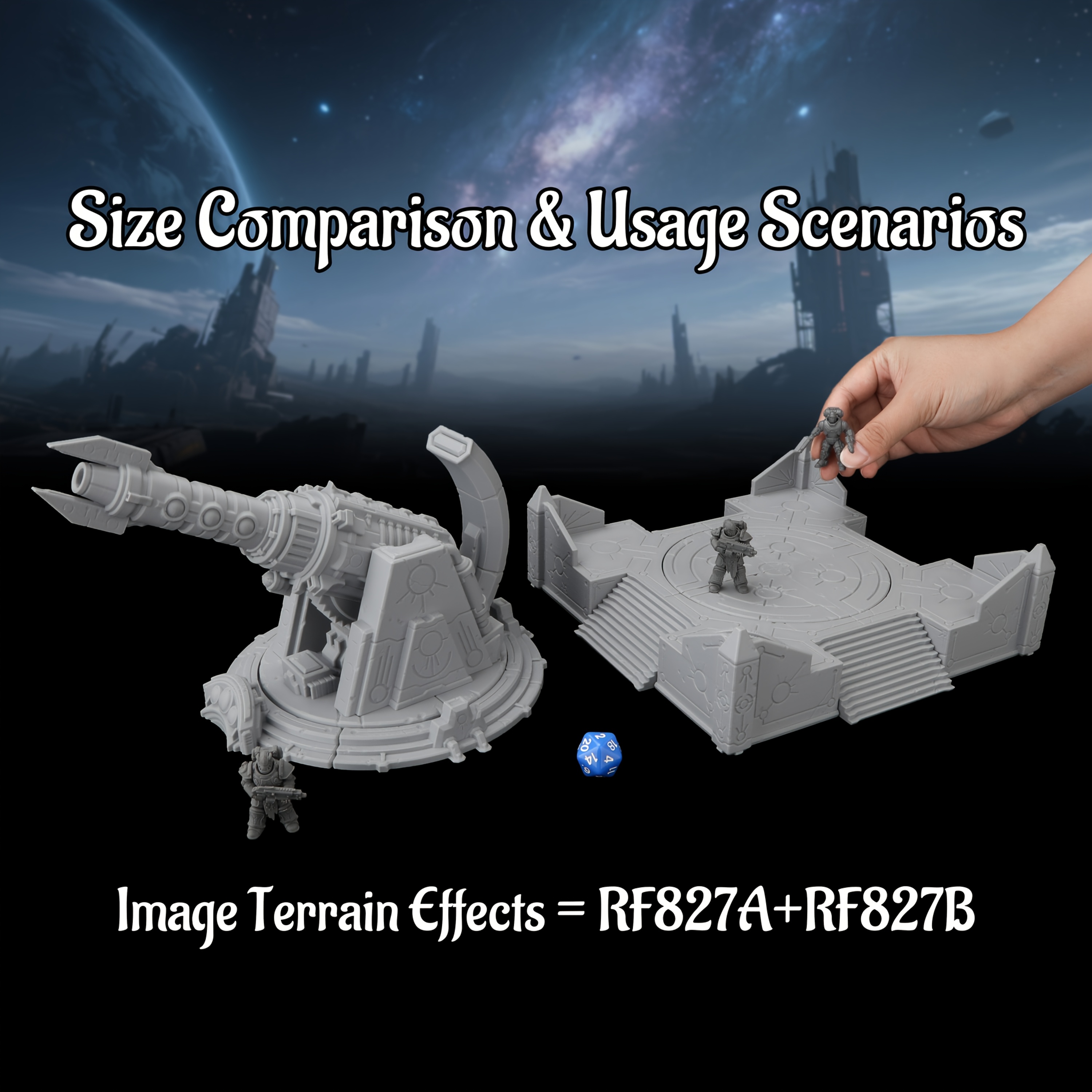 Sci-Fi Base Defense Miniature  - огляд і ціна Miniature Terrain Set