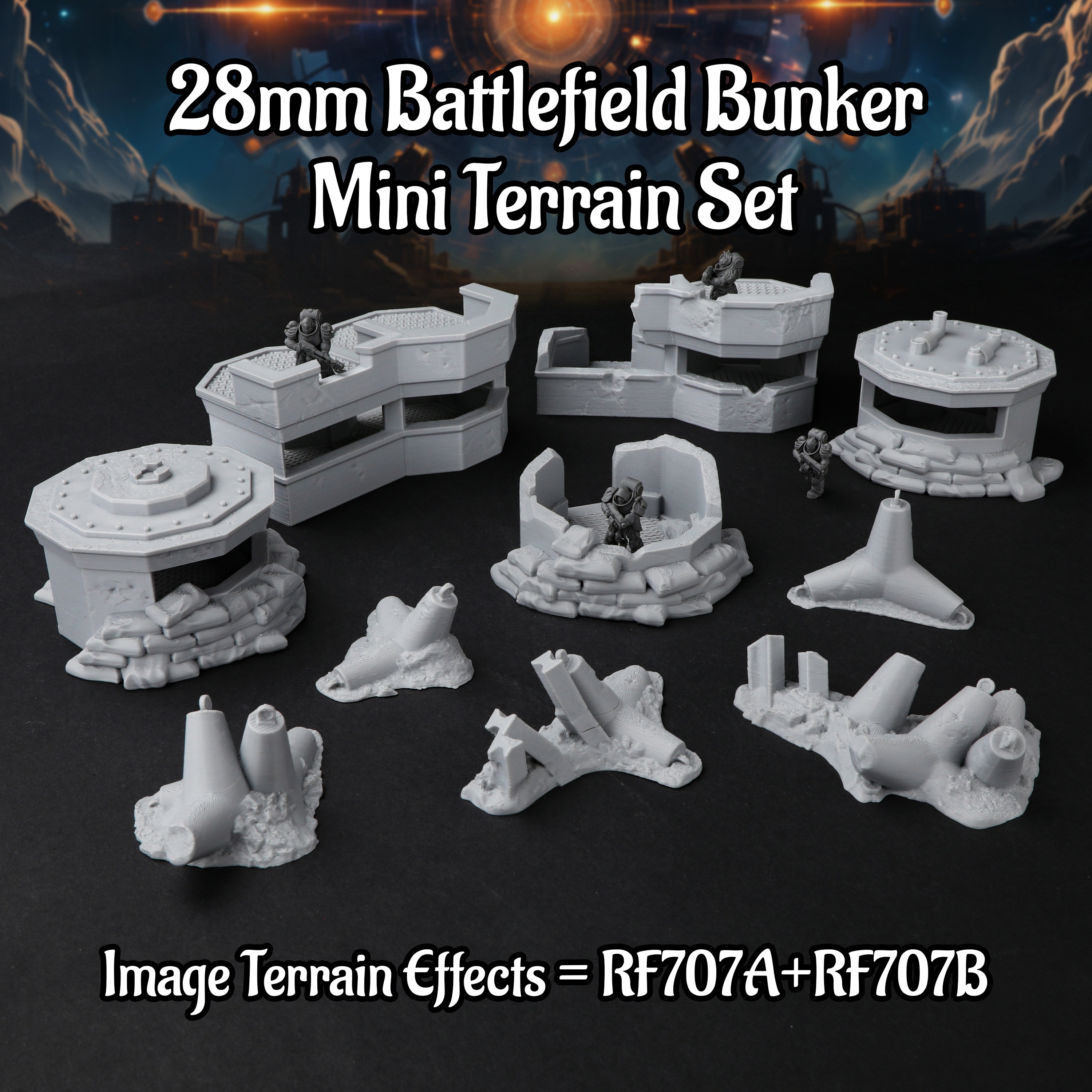 Sci-Fi Modular Battlefield Bun - огляд і ціна Miniature Terrain Set