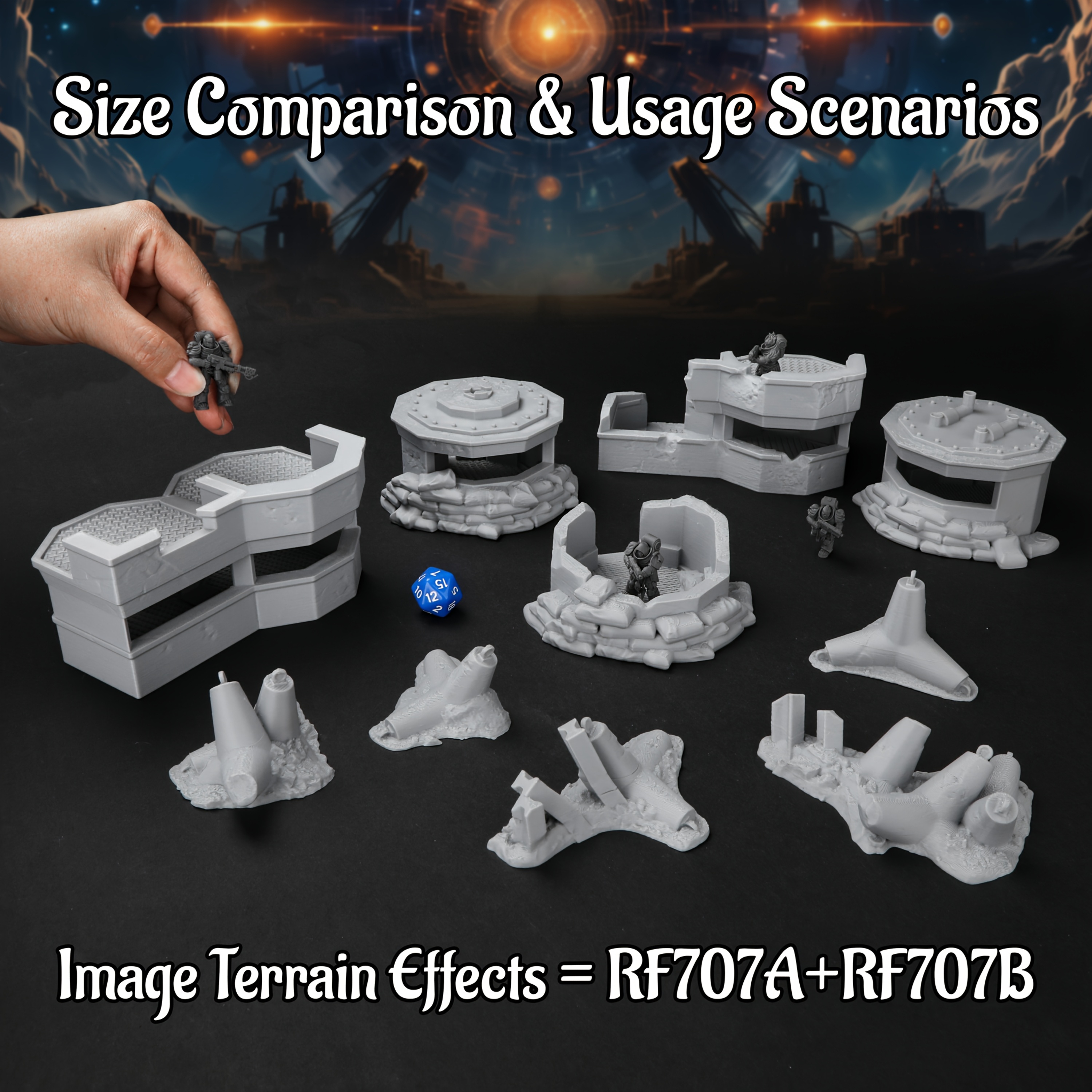 Sci-Fi Modular Battlefield Bun - огляд і ціна Miniature Terrain Set