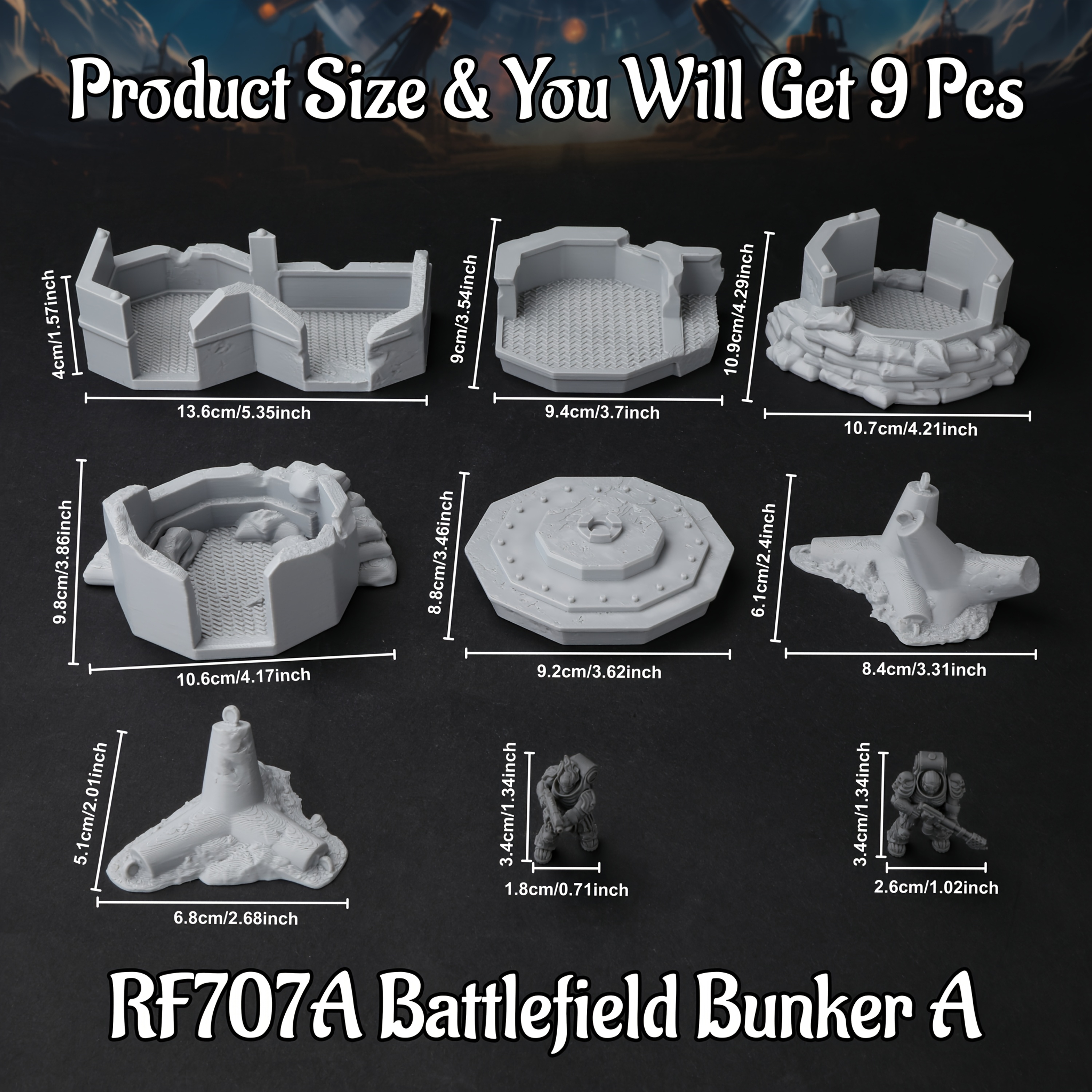 Sci-Fi Modular Battlefield Bun - огляд і ціна Miniature Terrain Set