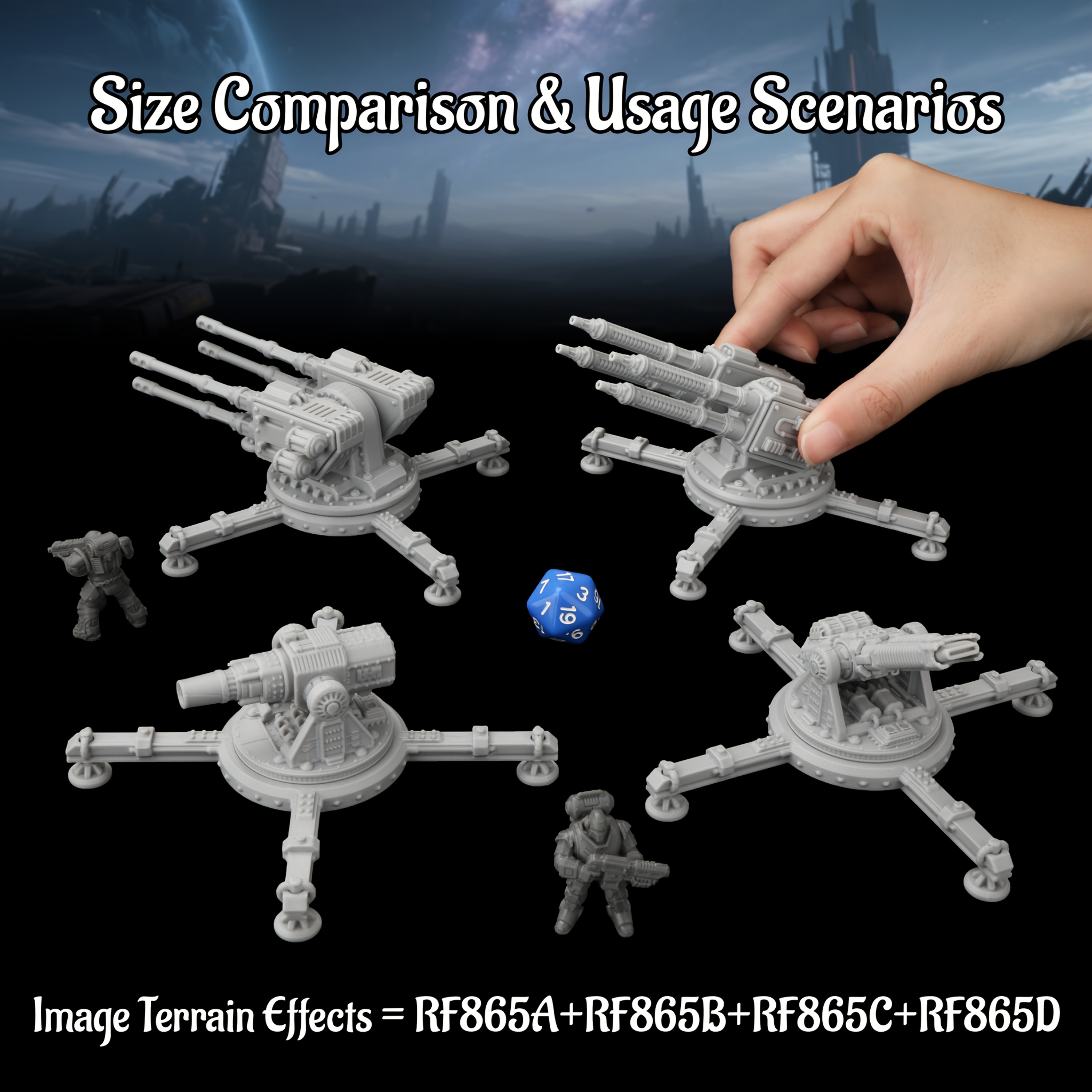 Sci-Fi Base Defense Miniature  - огляд і ціна Miniature Terrain Set