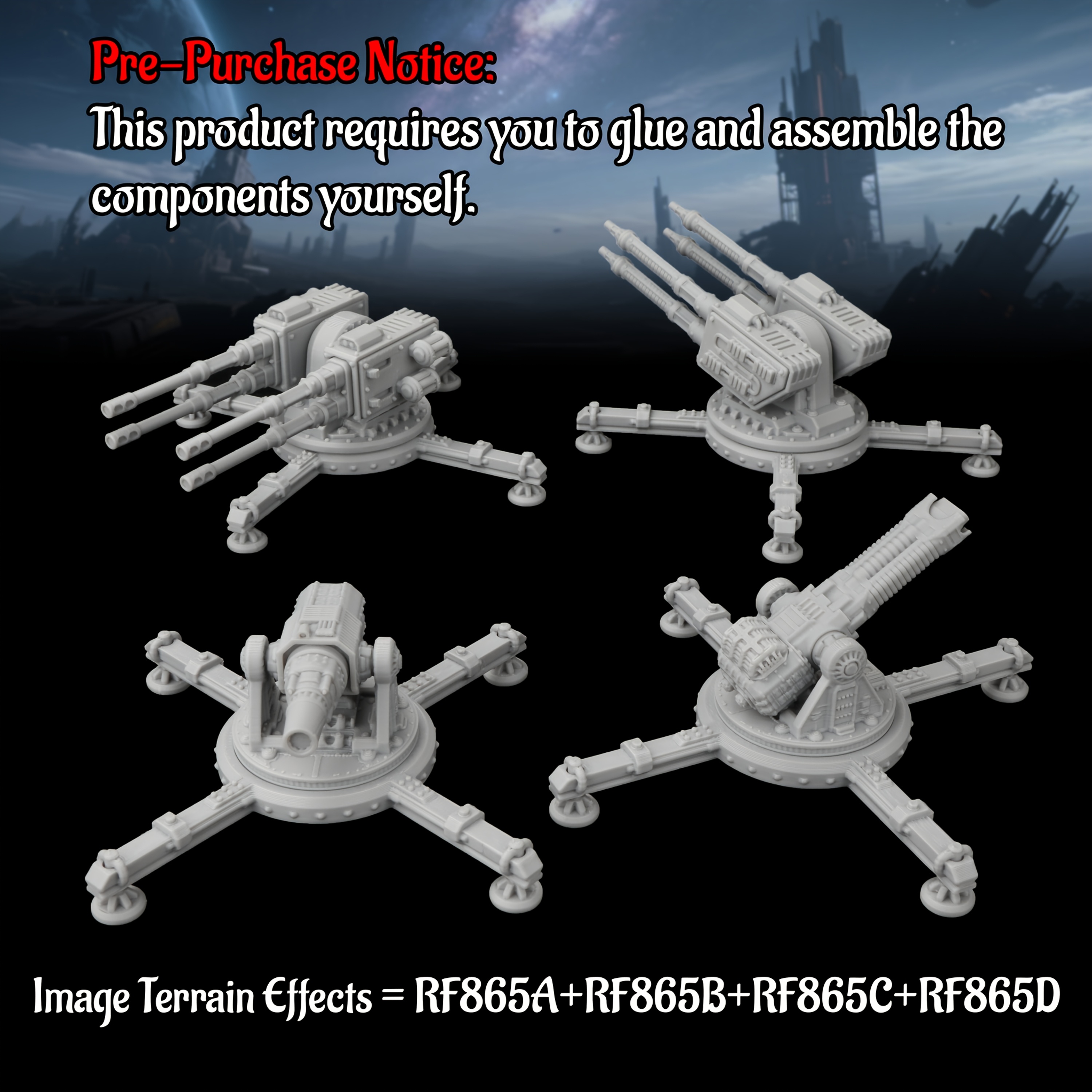 Sci-Fi Base Defense Miniature  - огляд і ціна Miniature Terrain Set