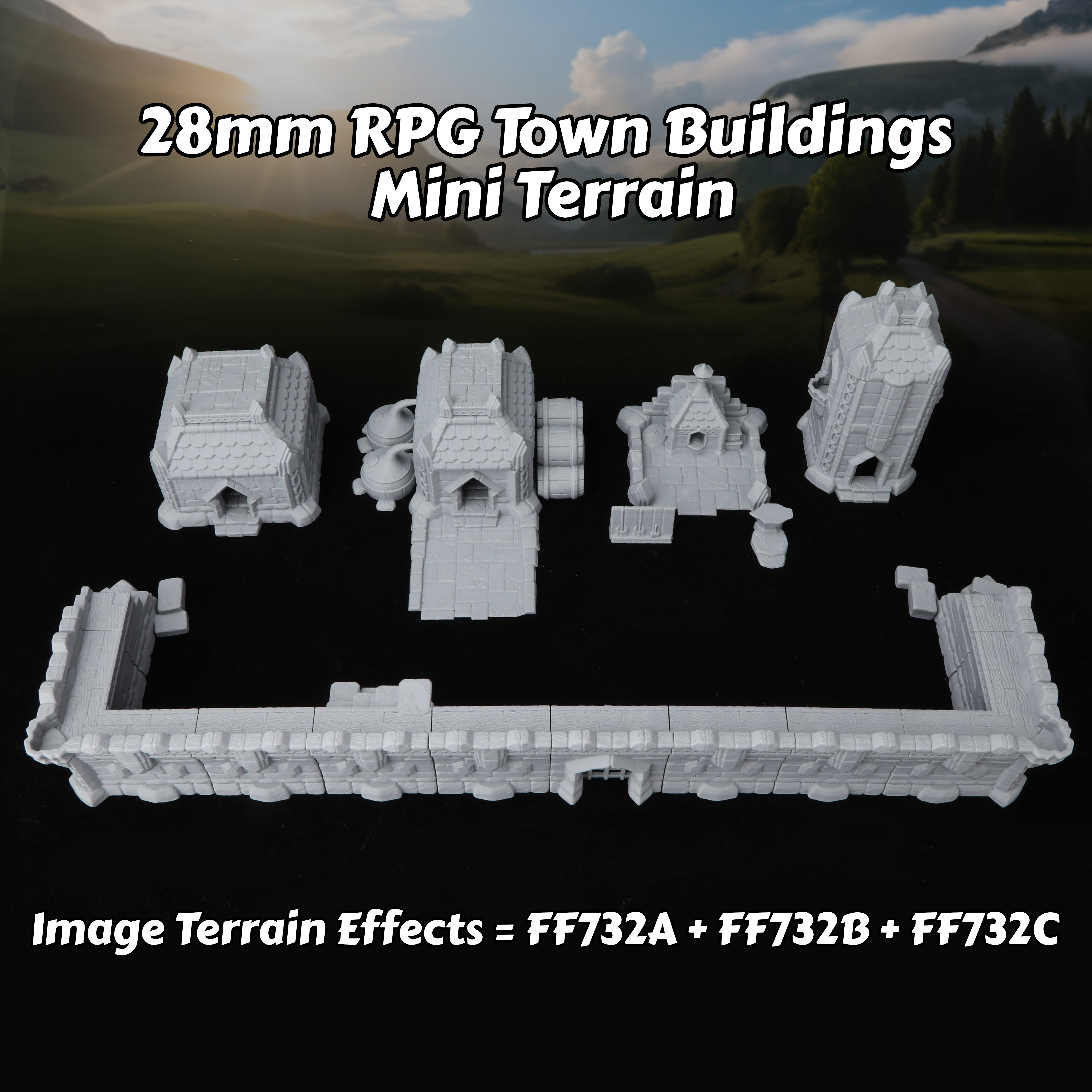 Fantasy Town Buildings Miniatu - огляд і ціна Miniature Terrain Set