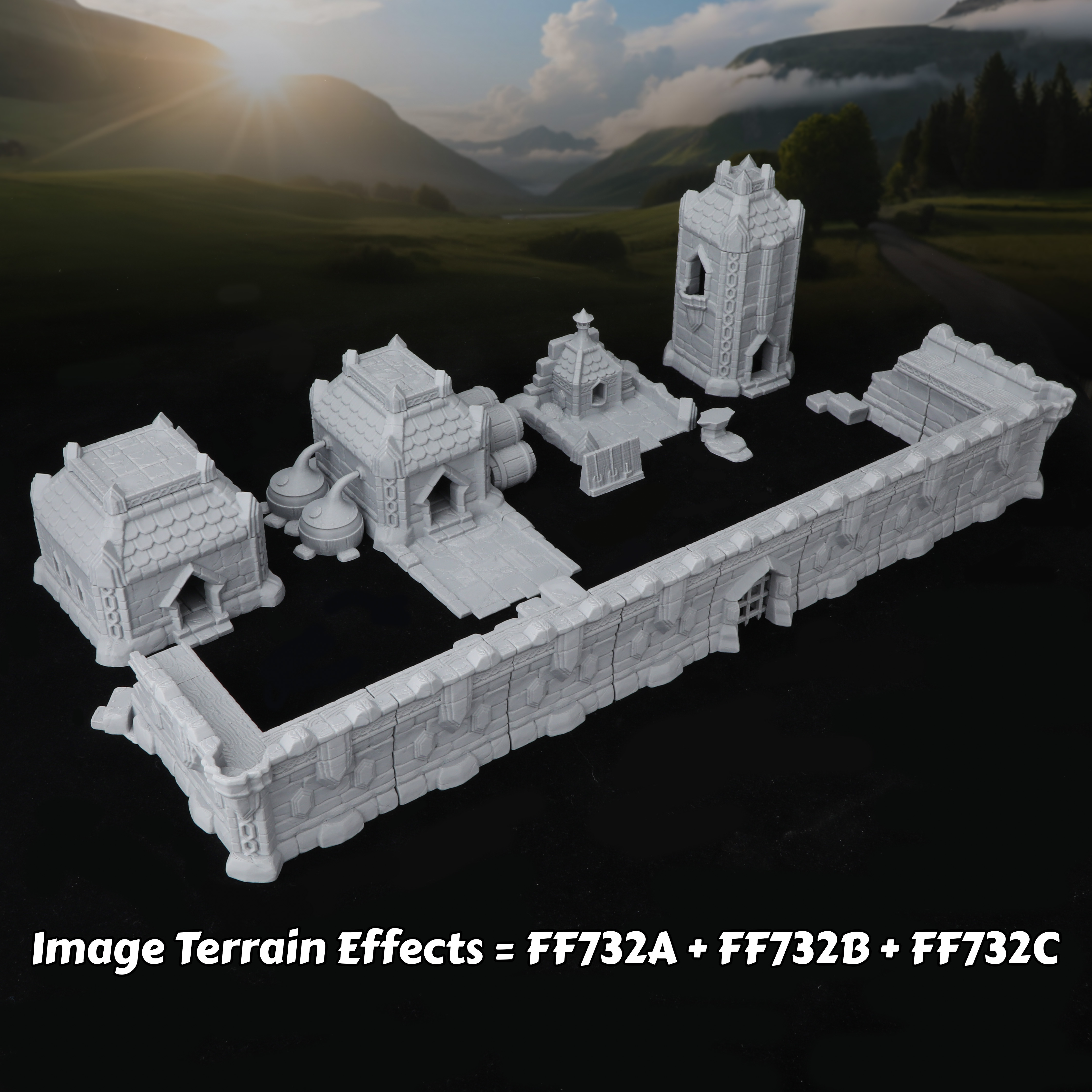 Fantasy Town Buildings Miniatu - огляд і ціна Miniature Terrain Set