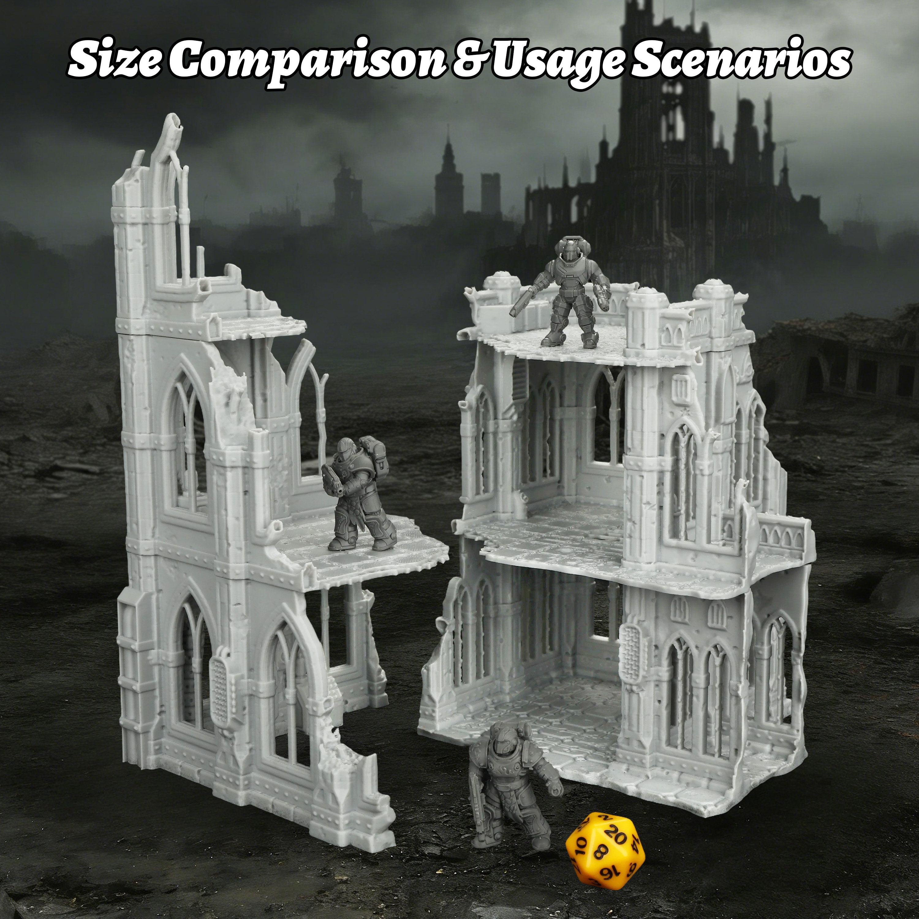 Sci-Fi Ruins Building Miniatur - огляд і ціна Miniature Terrain Set