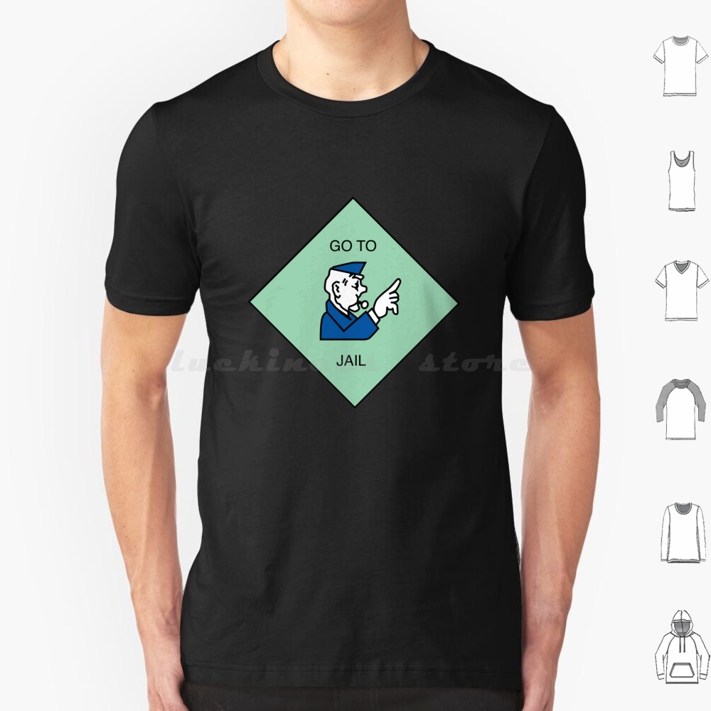 Go To Jail-T Shirt Cotton Men  - огляд і ціна Board Game Print