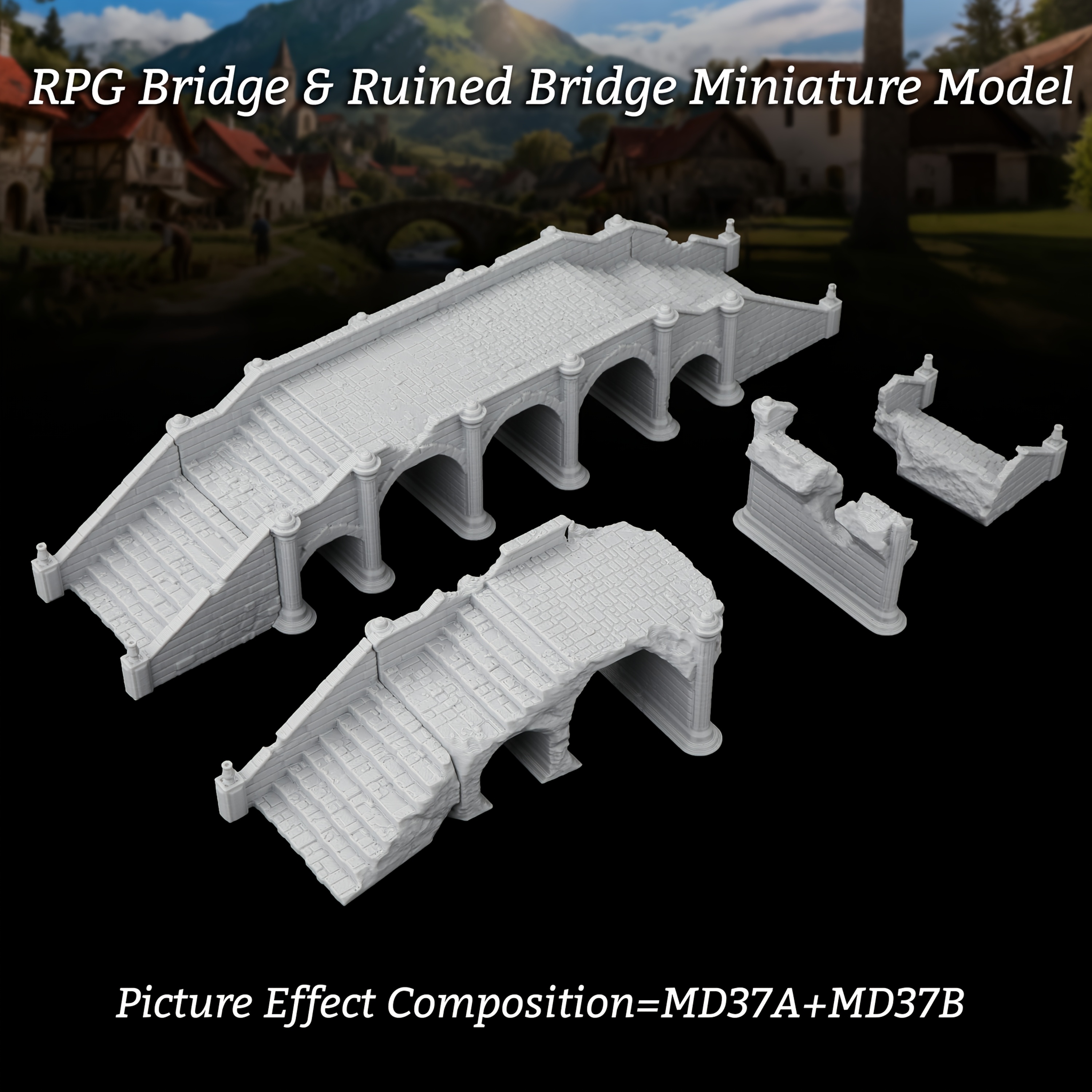 RPG Miniature Terrain Bridges  - огляд і ціна Miniature Terrain Set