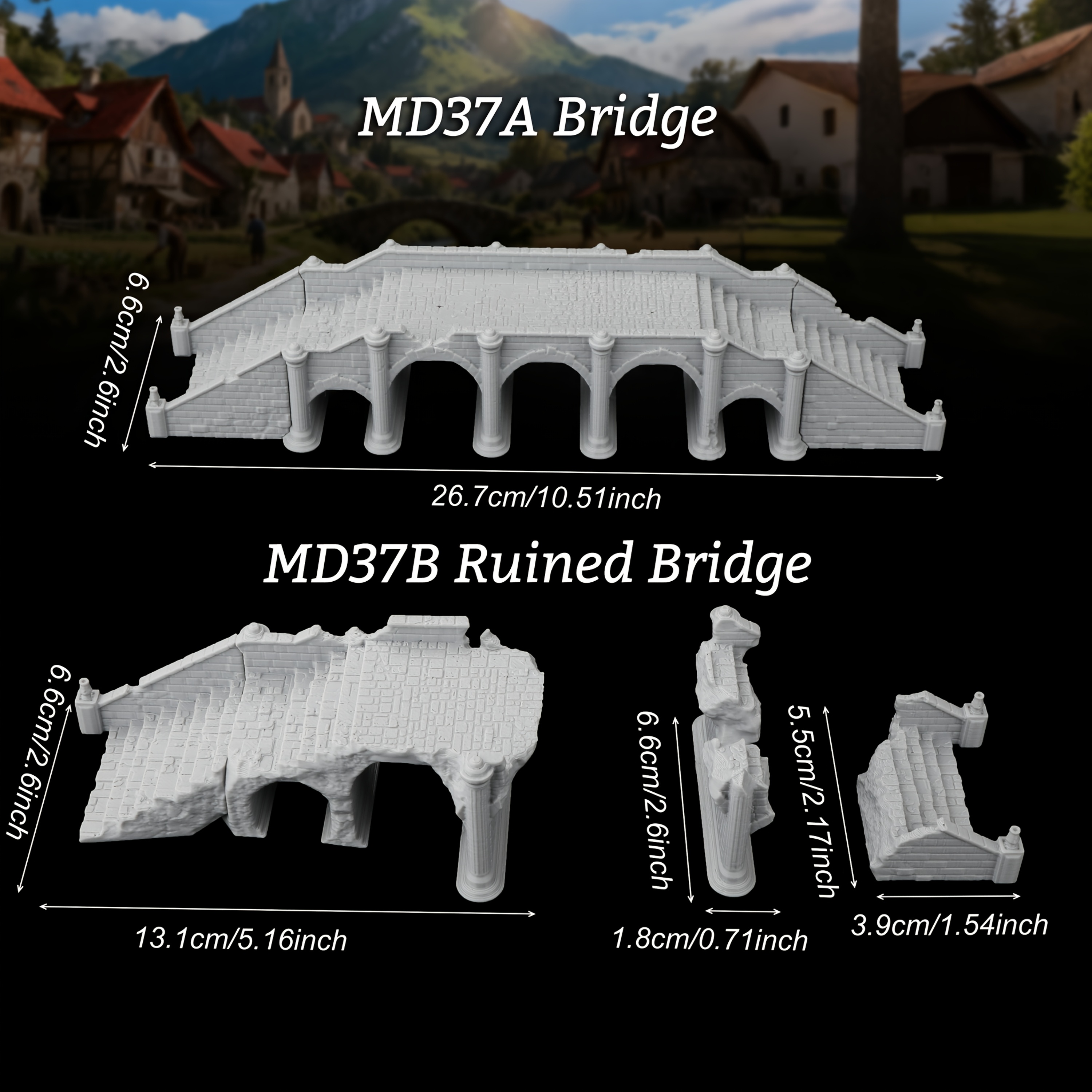 RPG Miniature Terrain Bridges  - огляд і ціна Miniature Terrain Set