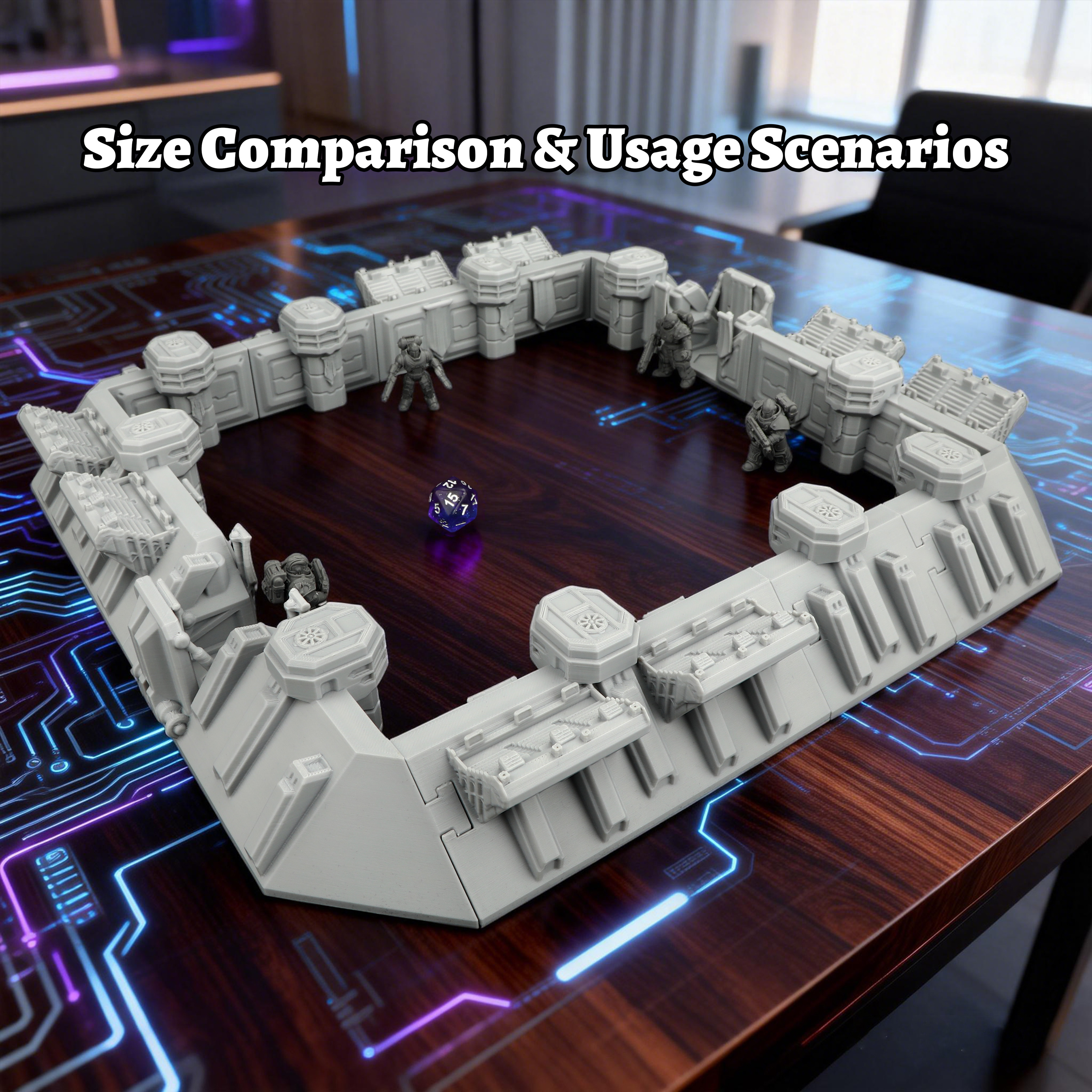 Sci-Fi Arena Terrain Set - Gre - огляд і ціна Miniature Terrain Set