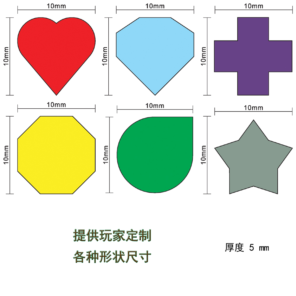 100Pcs 10mm Heart/Diamond/Wate - огляд і ціна Board Game Bang