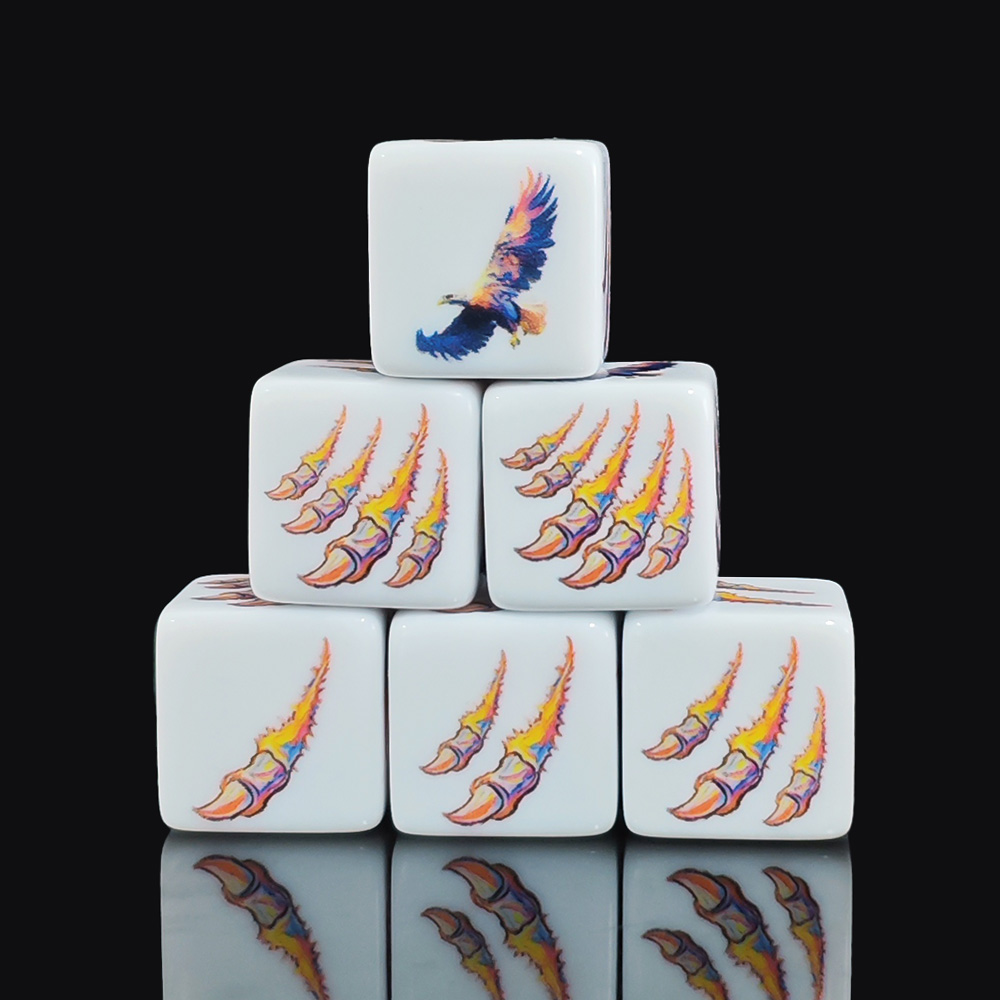 12Pcs 16MM Colorful Eagle And  - огляд і ціна Board Game Print