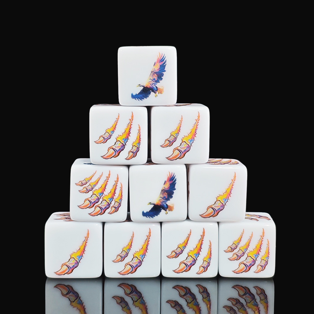 12Pcs 16MM Colorful Eagle And  - огляд і ціна Board Game Print
