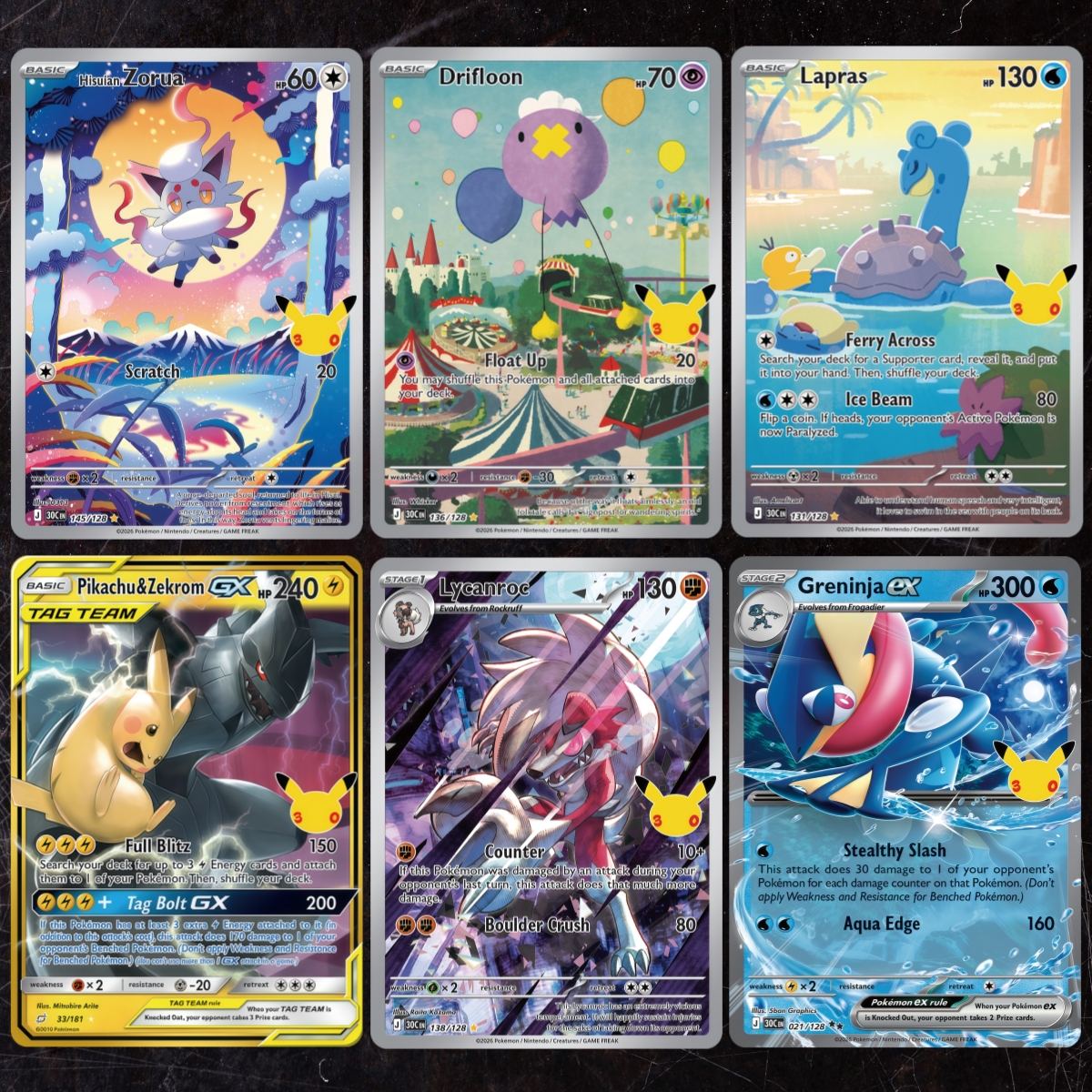 Pokemon 9pcs 30th Anniversary（ - огляд і ціна Board Game Anime