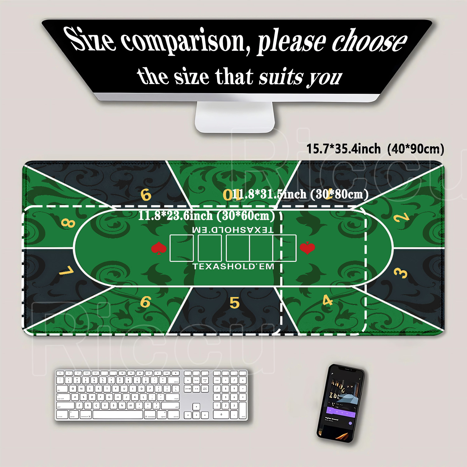 Mousepad Texas Hold’em poker R - огляд і ціна Board Game Print