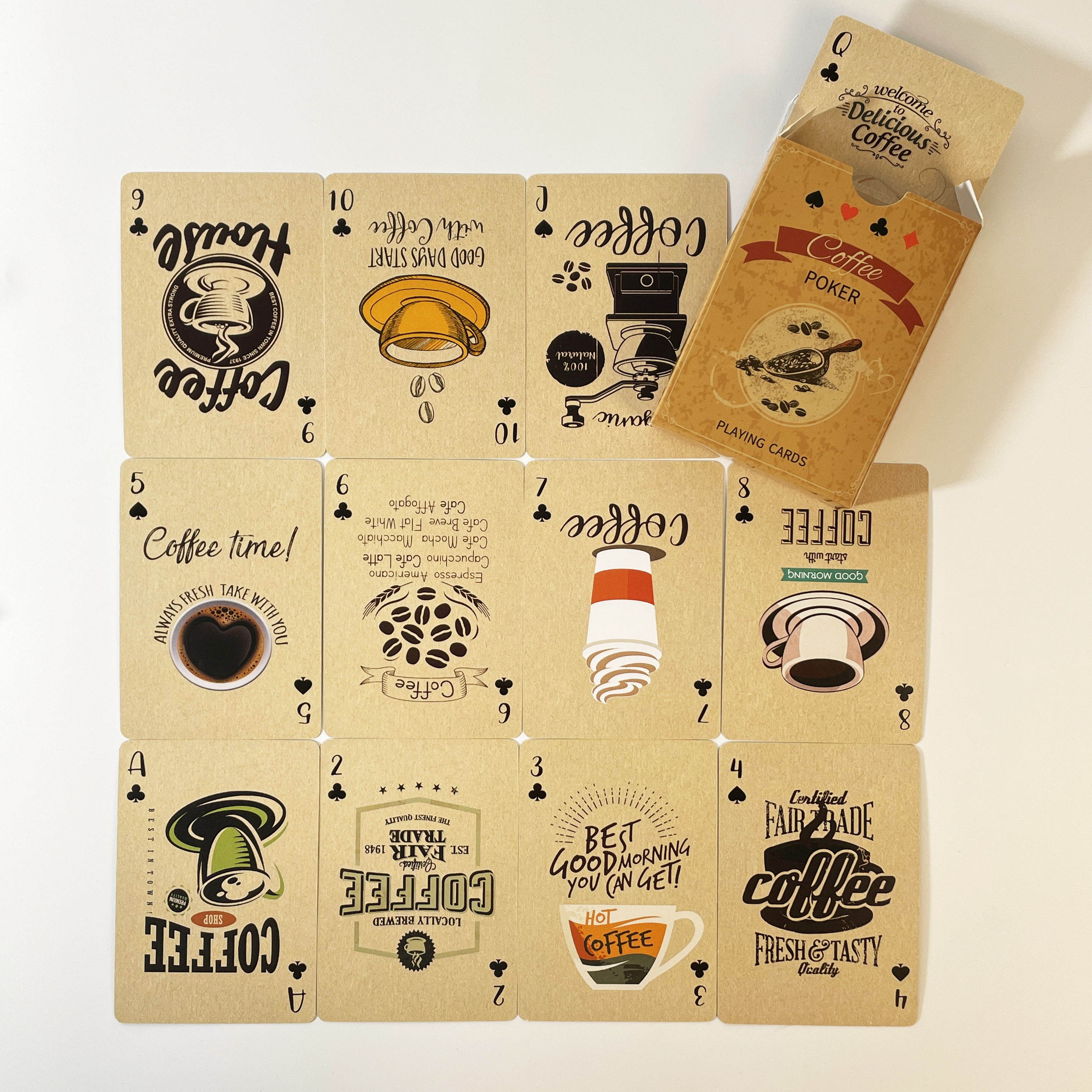 1Set Vintage Coffee bean Playi - огляд і ціна Board Game Print
